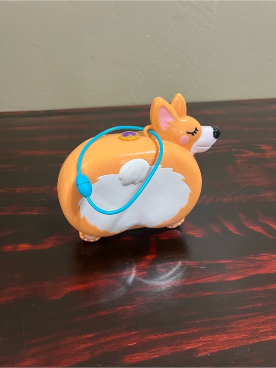 Other - Orange Corgi Small Pet Toy with Blue Handle